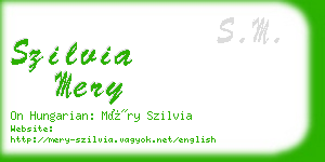 szilvia mery business card